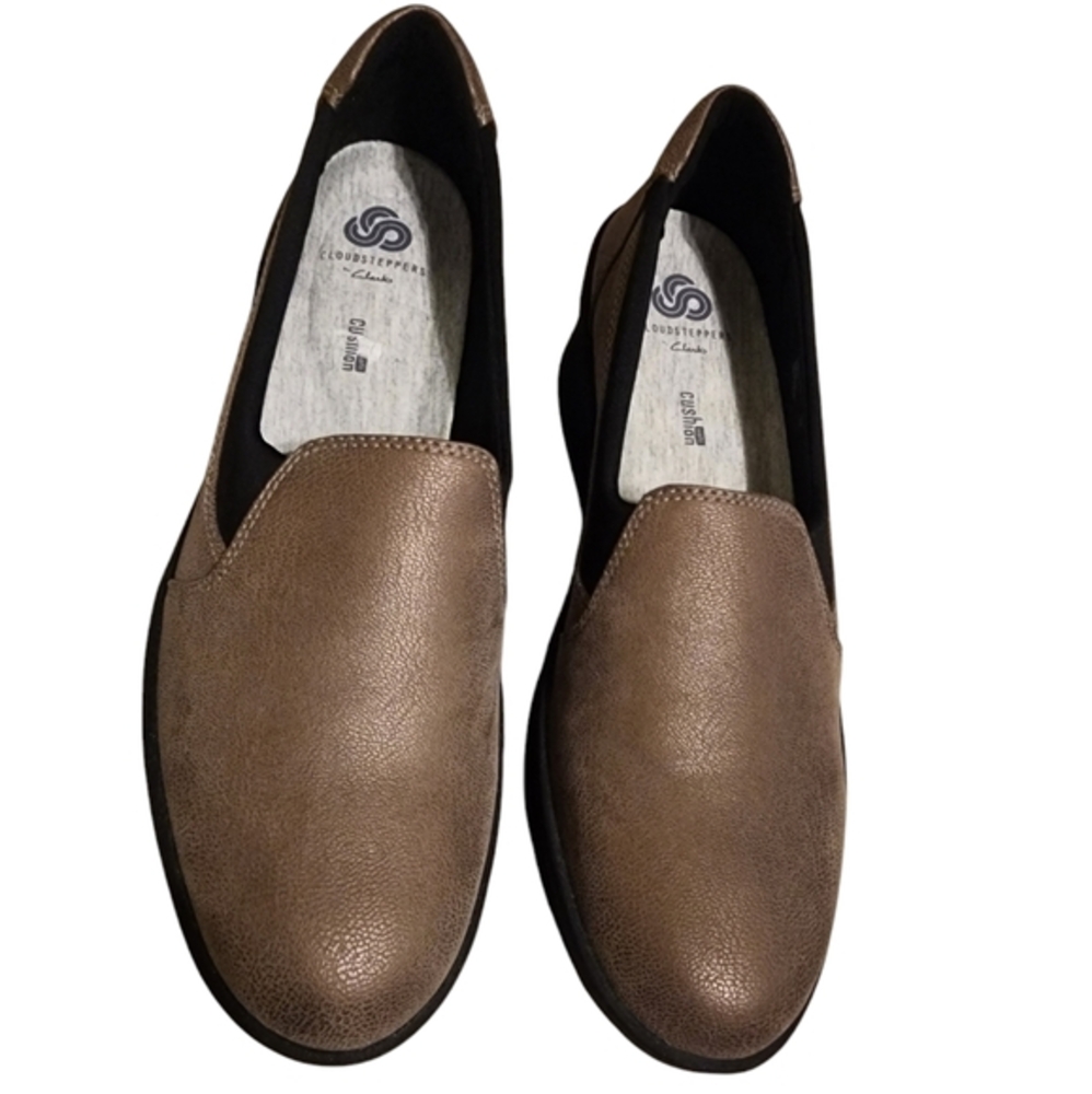 Clark step rose moon wedge loafer slip on shoes